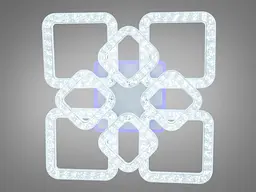 Плоска світлодіодна стельова люстра з пультом 2205/4+4WH LED 3 - мініатюра 5