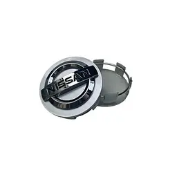 Ковпак колеса Nissan срібло 60/57 мм пластик 1 шт (ковпачок, заглушка диска) - мініатюра 3
