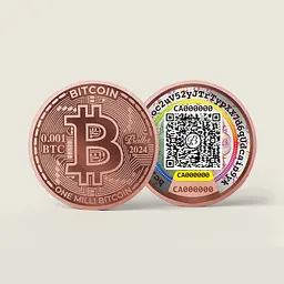 Криптогаманець Ballet Physical Bitcoin One Milli Bitcoin - фізичний біткоїн, баланс не поповнений (197644340835) - мініатюра 3