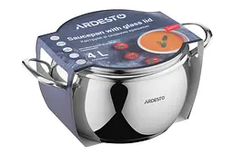 Каструля Ardesto зі скляною кришкою Gemini Liguria 4л нержавіюча сталь kuh0014760 - мініатюра 2