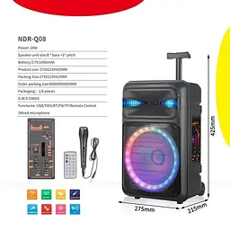 Акустична система XPRO NDR-Q08-8 з Bluetooth 8 Вт (MER-15676_2218) - мініатюра 2