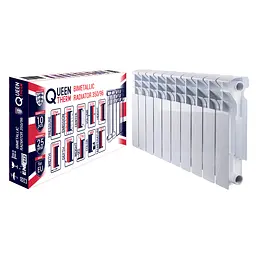 Радіатор біметалевий секційний Queen Therm 350/96 (кратно 10), Білий - мініатюра 2