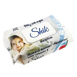 Вологі серветки для дітей Shik Sensitive 110 шт. Безпечні серветки для немовлят - мініатюра 3