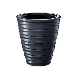 Горщик для квітів Prosperplast Freze круглий з вкладишем антрацит 300 x 320 мм (61383-433)