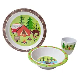 Сервіз столовий Gimex Tableware Kids 3 Pieces 1 Person Adventure (6965570), Зелений