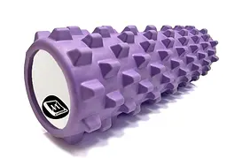Масажний ролик EasyFit Grid Roller PRO 45 см Фіолетовий