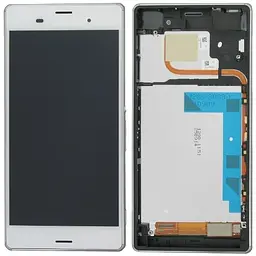 Дисплей Sony D6633 Xperia Z3 Dual білий, PRC, з рамкою