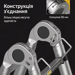 Складні телескопічні сходи драбини 1,6м 1,6м (3,2м) - мініатюра 7