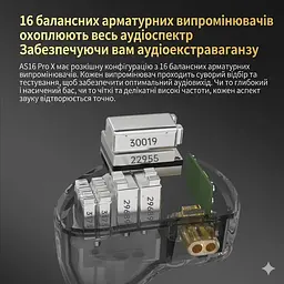 Навушники арматурні моніторні Hi-Fi IEM Knowledge Zenith KZ Audio AS16 Pro X - мініатюра 7