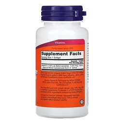 Вітаміни та мінерали NOW Natural Beta Carotene 25000 IU, 90 капсул - мініатюра 2