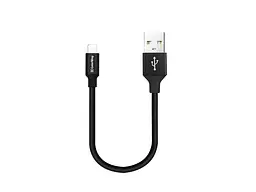 Кабель ColorWay USB to Apple Lightning 2.4А 0,25m Black (CW-CBUL048-BK)