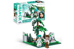 Конструктор PL-921-520 IBLOCK JUNIOR МАЛКА 104 подітий, 2 фігурки, наклейки, татуювання в коробці 24x6x16см Kids hits