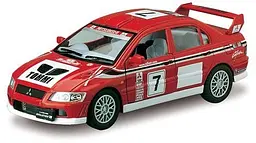Машинка kinsmart mitsubishi lancer evolution vii wrs kt5048w - мініатюра 2