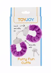 Наручники Toy Joy Furry Fun Cuffs 28 см бузковий - мініатюра 5