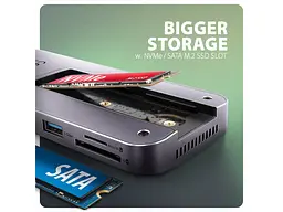 Док-станція для ноутбука AXAGON USB 12в1 (HMC-12GM2) - мініатюра 5