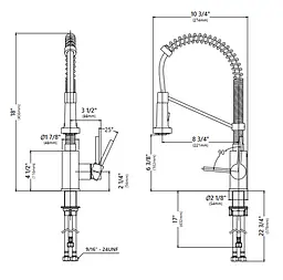 Змішувач для кухні Kraus Bolden KPF-1610SFACB, Бронза - мініатюра 4