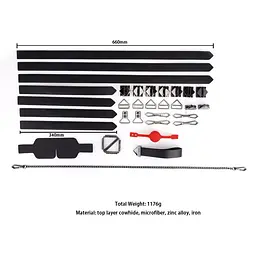 БДСМ-набір Lockink Bondage & RestRaint Black Set - мініатюра 9