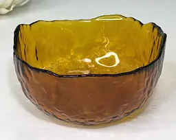 Салатник "Маківка", малий, бурштиновий, 300 мл, 12,5x5,5 см
