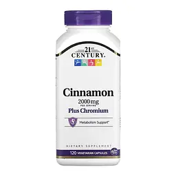 Кориця з хромом, Cinnamon Plus Chromium - 120 vcaps