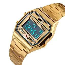 Наручний годинник чоловічий Skmei 1123 Gold, 1123GD (12312) - мініатюра 4