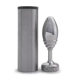 Металева анальна пробка DOXY Butt Plug RIBBED, ребриста, діаметр 3,3 см - мініатюра 3