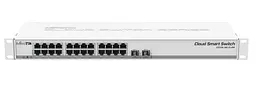 Комутатор Mikrotik CSS326-24G-2S+RM (24x1G, 2xSFP+, SwOS)