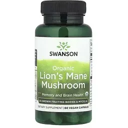 Їжовик гребінчастий Swanson 60 веганських капсул