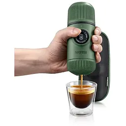 Портативна еспресо-кавоварка Wacaco Nanopresso зелена з чохлом - мініатюра 2