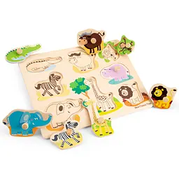 Пазл дерев’яний New Classic Toys Сафарі, 8 частин (10431) - мініатюра 2