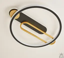 Керована світлодіодна люстра MENSOLA 80W R-APP-530х450x60-BLACK/GOLD/WHITE ESLLSE - мініатюра 3