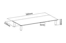 Digitus Підставка для монітора DIGITUS Universal glass monitor riser, до 20кг - мініатюра 9