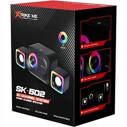 Акустична система 2.1 XTRIKE ME SK-502, 11Вт LED USB+3,5мм чорна - мініатюра 3