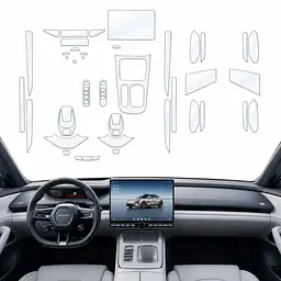 Набір Плівок захисних для салону Xiaomi YU7 I 2024-2026 (Понелі Кансолі Дисплея Двері Ручки Сидіння) на всі Секції