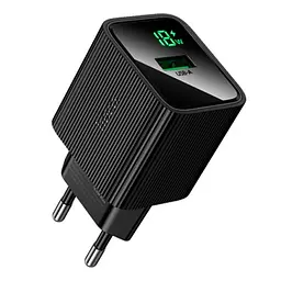 СЗУ Hoco CS81A Excellent single port QC3.0 charger with digital display(EU) Black