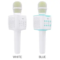 Портативна колонка-мікрофон HOCO BK5 Cantando karaoke microphone 5W Blue (6931474742308) - мініатюра 3