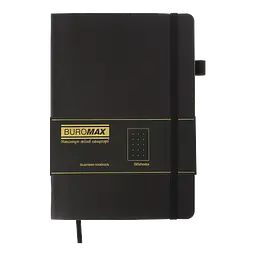 Блокнот діловий Buromax Logo2U Brief А5 96 арк. в крапку обкладинка штучна шкіра чорний (BM.295304-01) - мініатюра 2