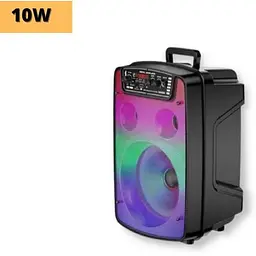 Портативна колонка XPRO OTY-808 валіза 10Вт USB SD FM радіо Bluetooth 1 мікрофон ДУ (MER-15706) - мініатюра 2
