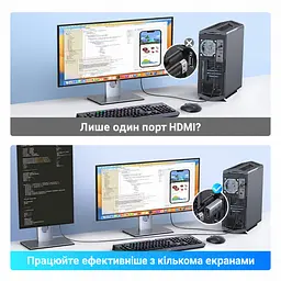 Відеоадаптери UGREEN DP130 DisplayPort - HDMI 4K 30 Гц 2 шт. синьо-сірі (55935) - мініатюра 12