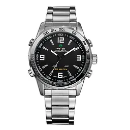 Наручний годинник чоловічий Weide Standart Silver Сріблястий (991) - мініатюра 5