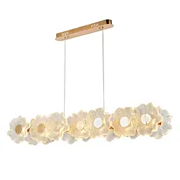 Люстра стельова LED Levistella 7989249-14 led (1000) GD, 22W, золото, акрилові лепестки, 3 режими світла, сучасний стиль - мініатюра 2
