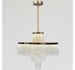 Велика каскадна золота люстра 376-800GD Artlight із LED 181 Вт - мініатюра 3
