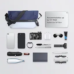 Містка сумка через плече жіноча Mark Ryden MR2819 з відділом під планшет 11, Сіро-синій - мініатюра 2