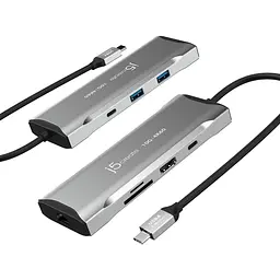 USB-Хаб j5create JCD393-N, USB Type-C 7-в-1 (JCD393-N) - мініатюра 3