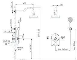 Душова система Imprese Hydrant ZMK031806110, Хром матовий - мініатюра 2