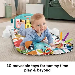Килимок-ігровий центр з технологією Smart Stages Fisher-Price Натискай та грай (англ.) блакитний  - мініатюра 3