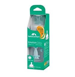 Пляшечка для годування скляна Bebe Confort Emotion Glass Bottle, 270 мл, біла (3102201950) - мініатюра 3