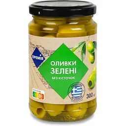 Оливки Премія зелені без кісточок 300