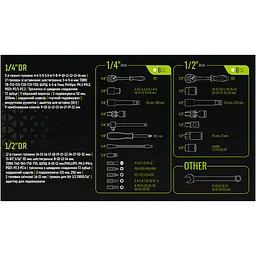 Набір головок і ключів Alloid універсальний 82 предмета (TS-82) - мініатюра 8