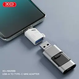 OTG-адаптер XO NB256B USB-A female to Type-c (with lanyard) Білий - мініатюра 6