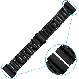 Металевий ремінець Primolux для годинника Fitbit Versa 4/Fitbit Sense 2 Black - мініатюра 5